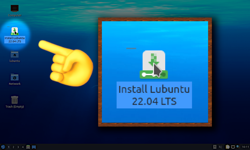 Lubuntuインストールアイコン